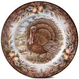 Turkey Pattern Dinner Plate, 11