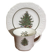 Dickens Embossed Cup / Saucer Square